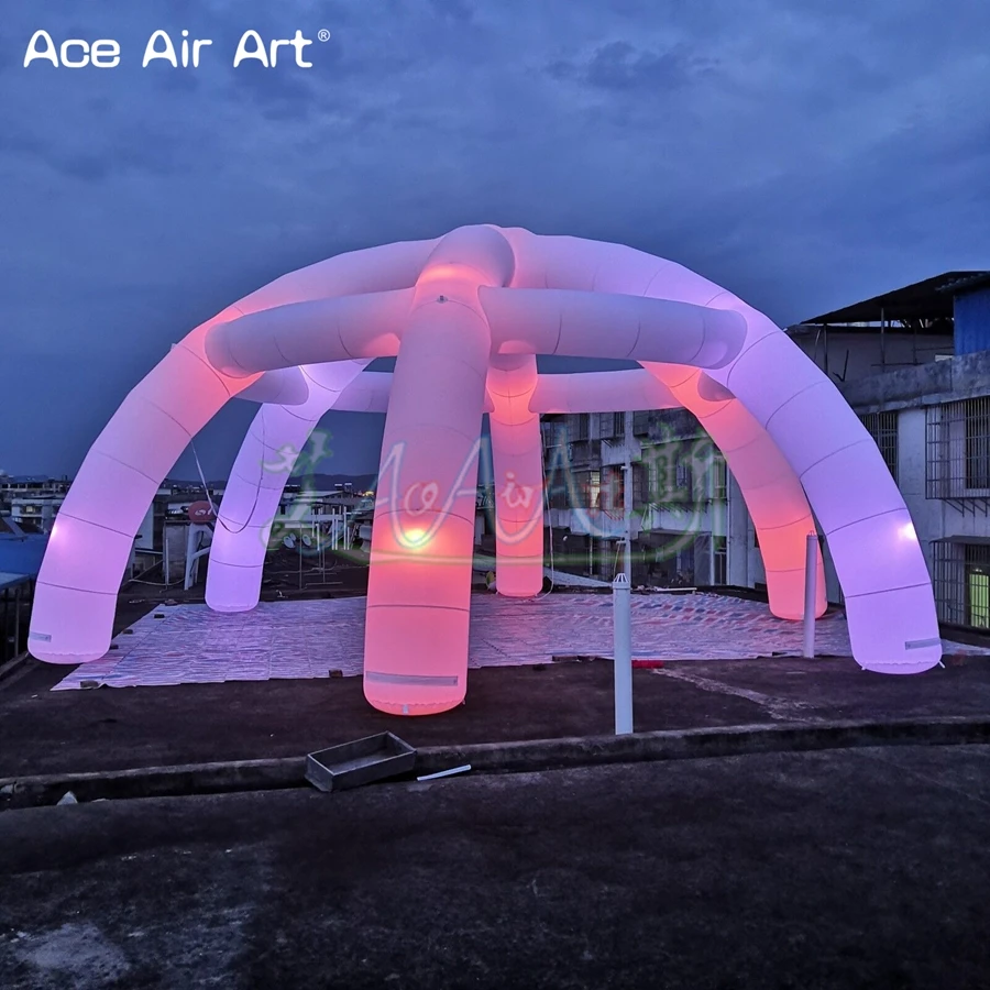 Giant 8m Inflatable Party Tent Model With Led For Wedding,Inflatable Spider Tent For Event Decoration