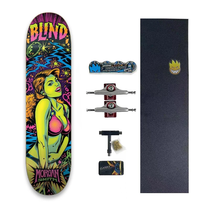 

Скейтборд BLIND в сборе, 100% канадский клен, 7 слоев, холодная прессовка, двойной рокер, размеры 7.75, 8.0, 8.25, 8.5 дюймов