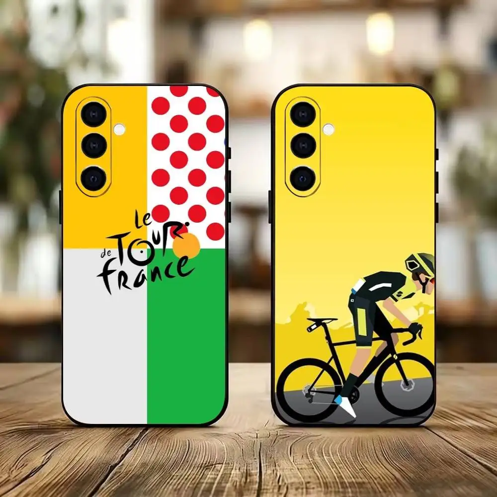 

T-Tour de France Phone Case Black Silicone Soft For Samsung Galaxy A73,A72,A71,A70,A53,A52,A51