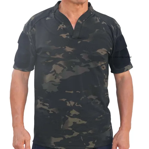 SMTP002 VS camisa de manga corta táctica transpirable verano combate camisa de nailon manga corta MC VS camisa táctica