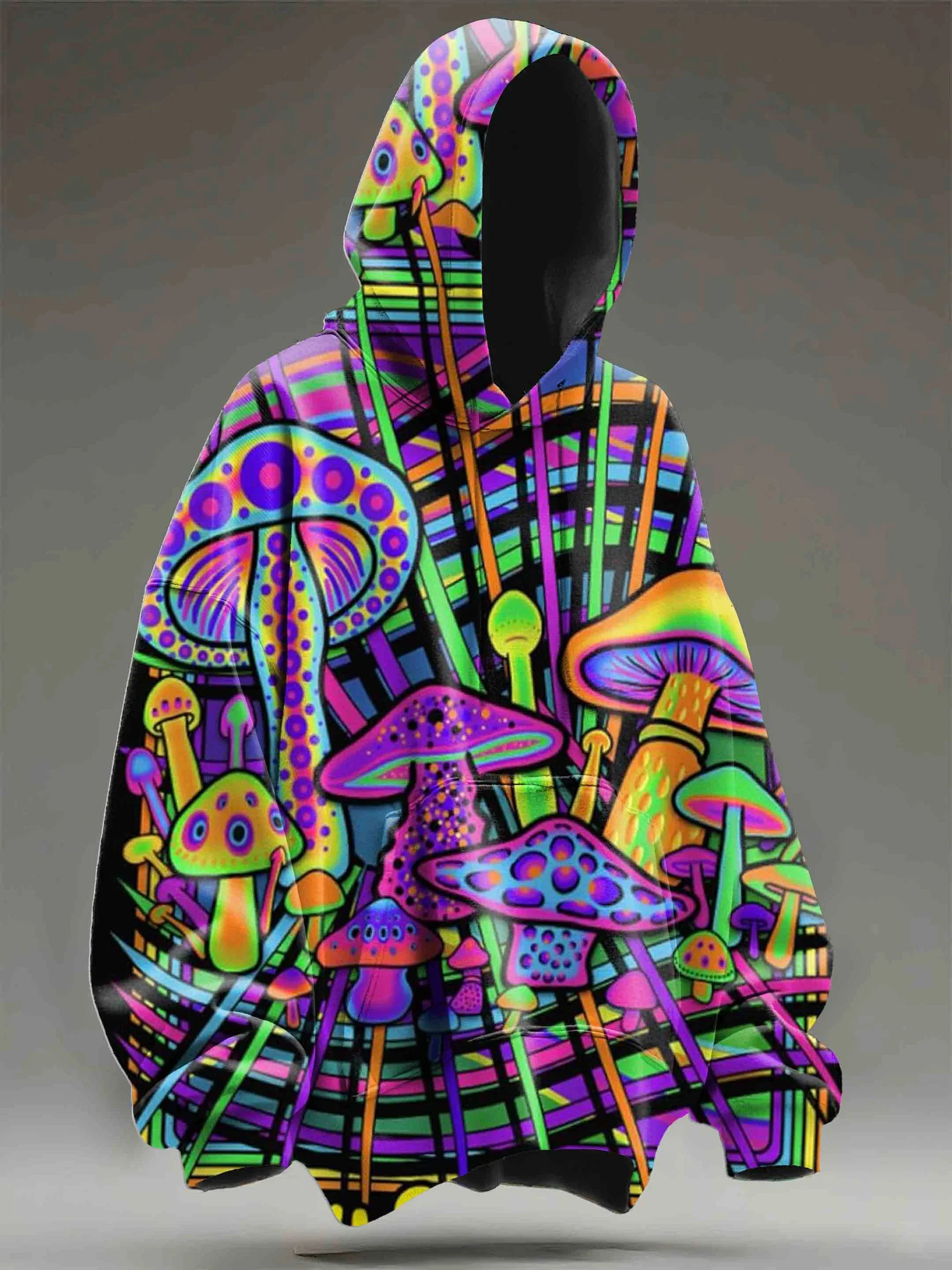 2027 Colorful Psychedelic Mushrooms 3D Printed Hoodie Sweatshirt Casual Women Men Hoodies Streetwear Fashion - view 5
