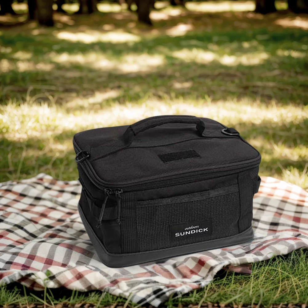 Bolsa de almacenamiento impermeable para acampada con múltiples bolsillos, organizador de utensilios de cocina para acampar, bolso cruzado resistente para senderismo al aire libre y Camping