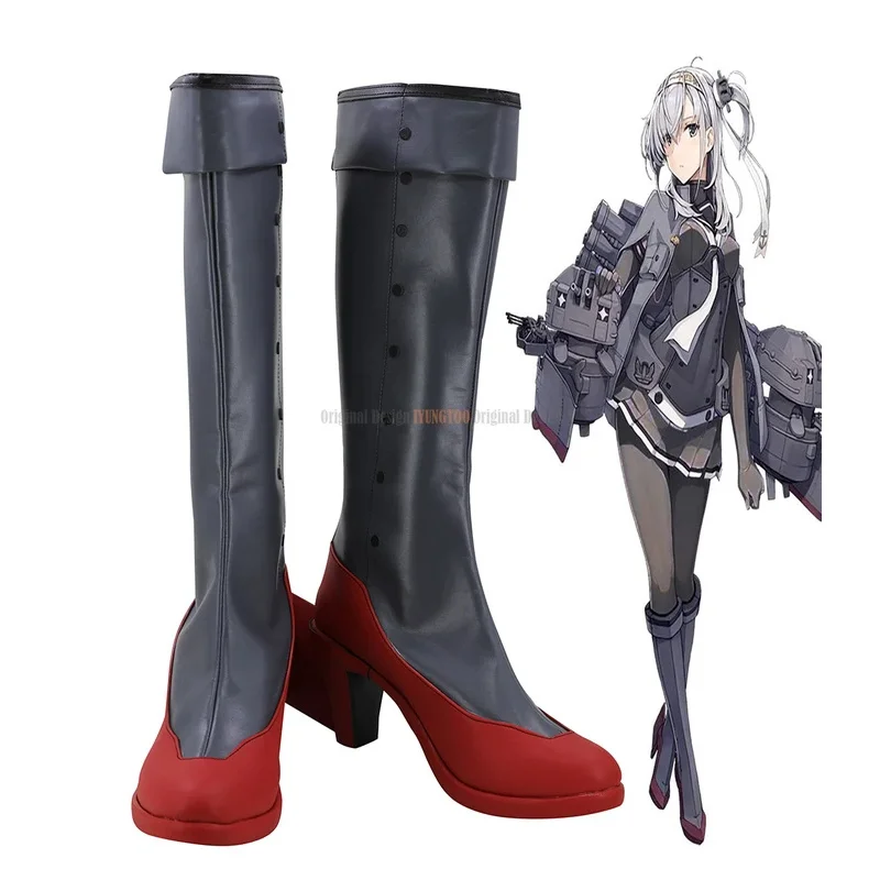 Kancolle Suzutsuki shoes cosplay Kantai Collection Suzutsuki cosplay boots high heel shoes custom made unisex any size