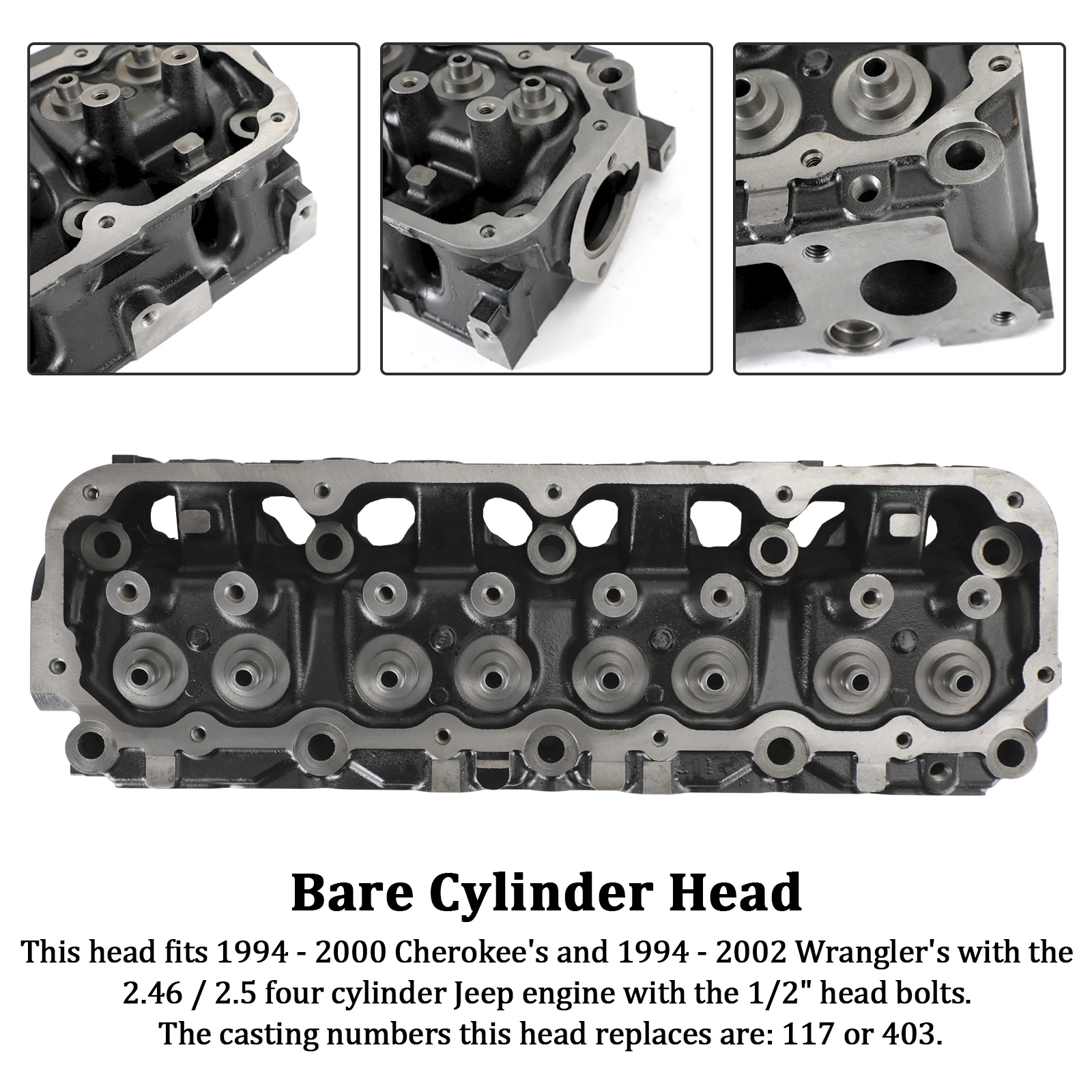 Artudatech Bare Cylinder Head 403 / 117 For Jeep 2.5L 1989-2002