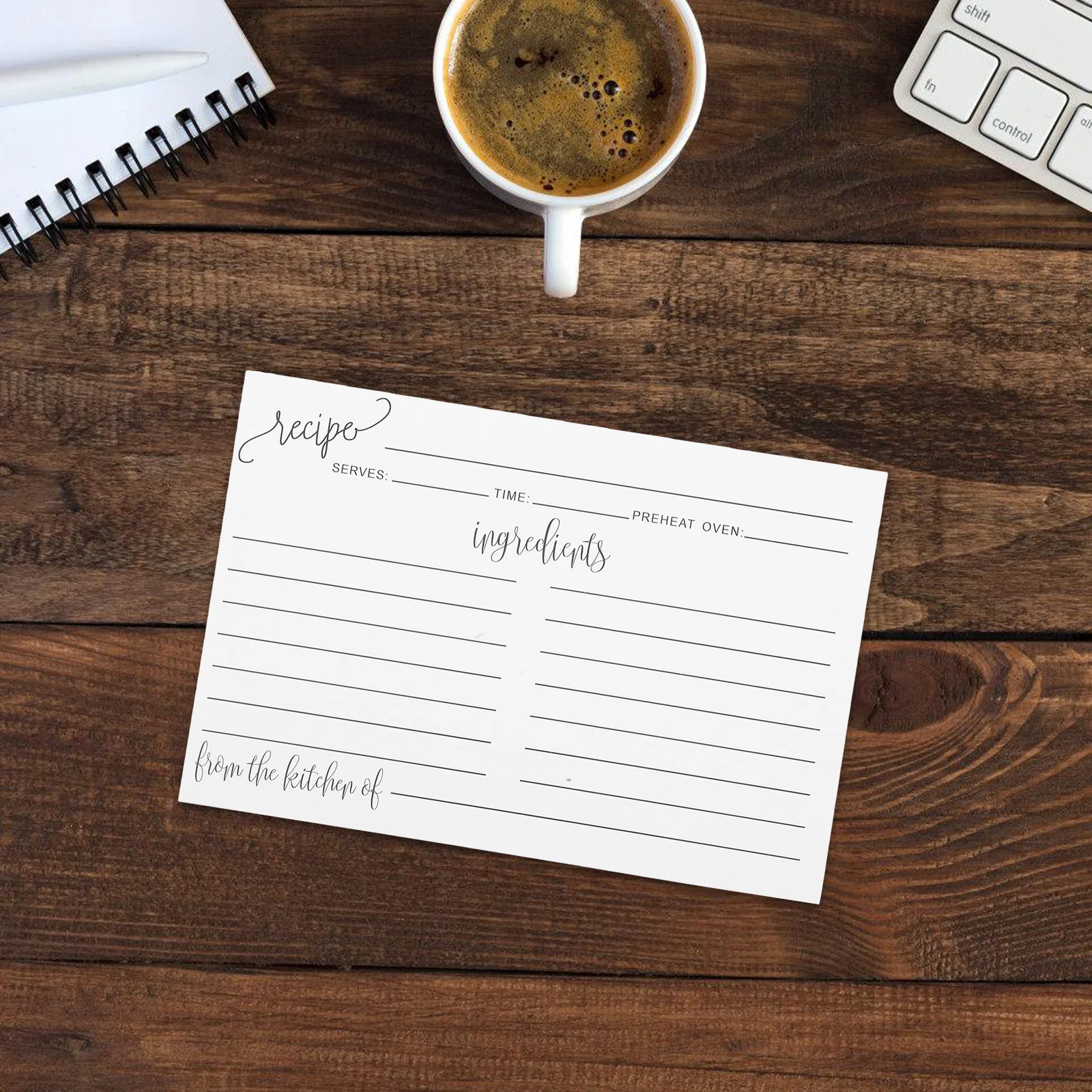 

50pcs Blank Double Sided Thick Paper Kitchen Recipe For Writing Recipes Baking Cooking Writable Recipe Cards Printable Note