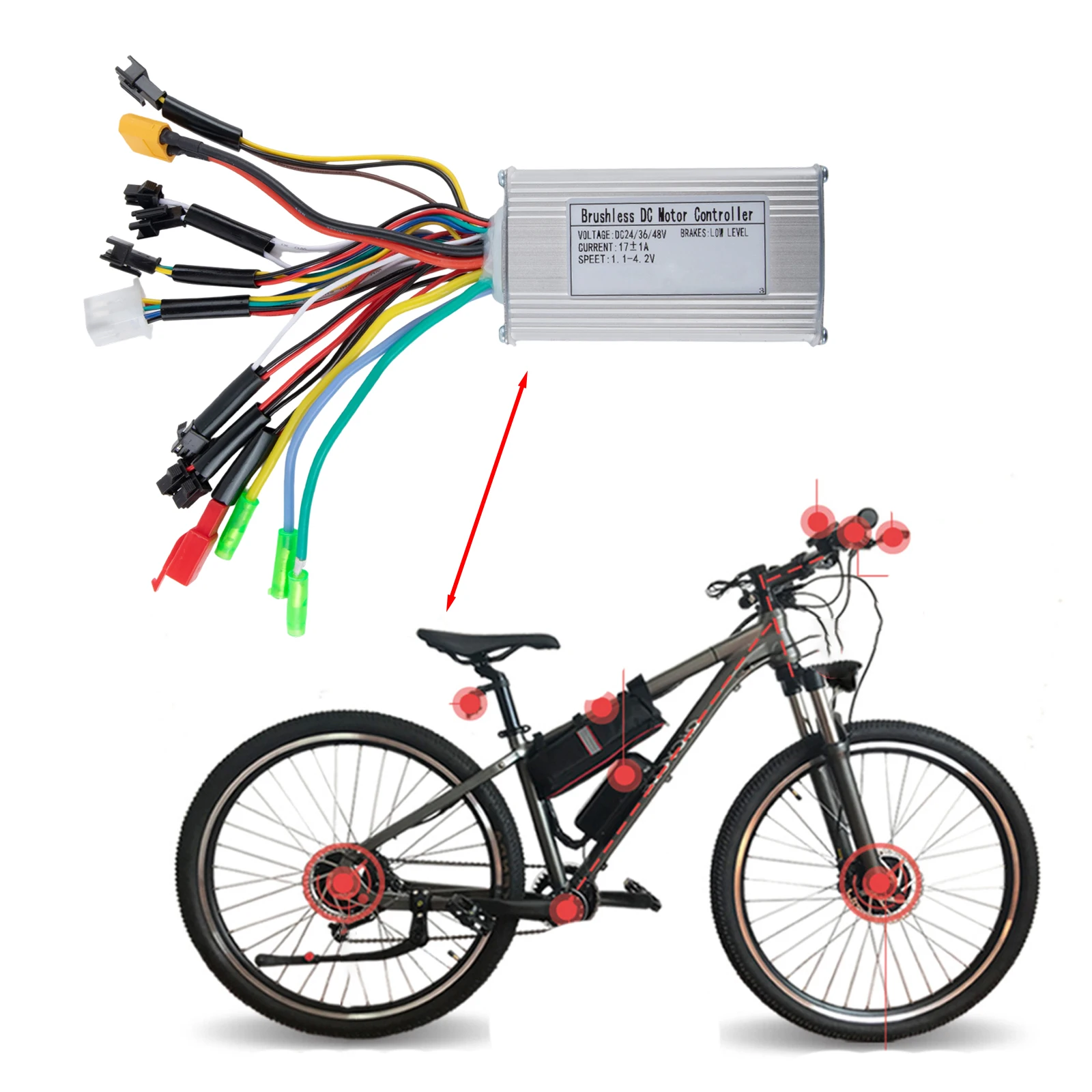 

Sine Wave Controller E-bike Controller E-bike Accessories Aluminum Alloy Controller Compact Size Efficient Motor Control