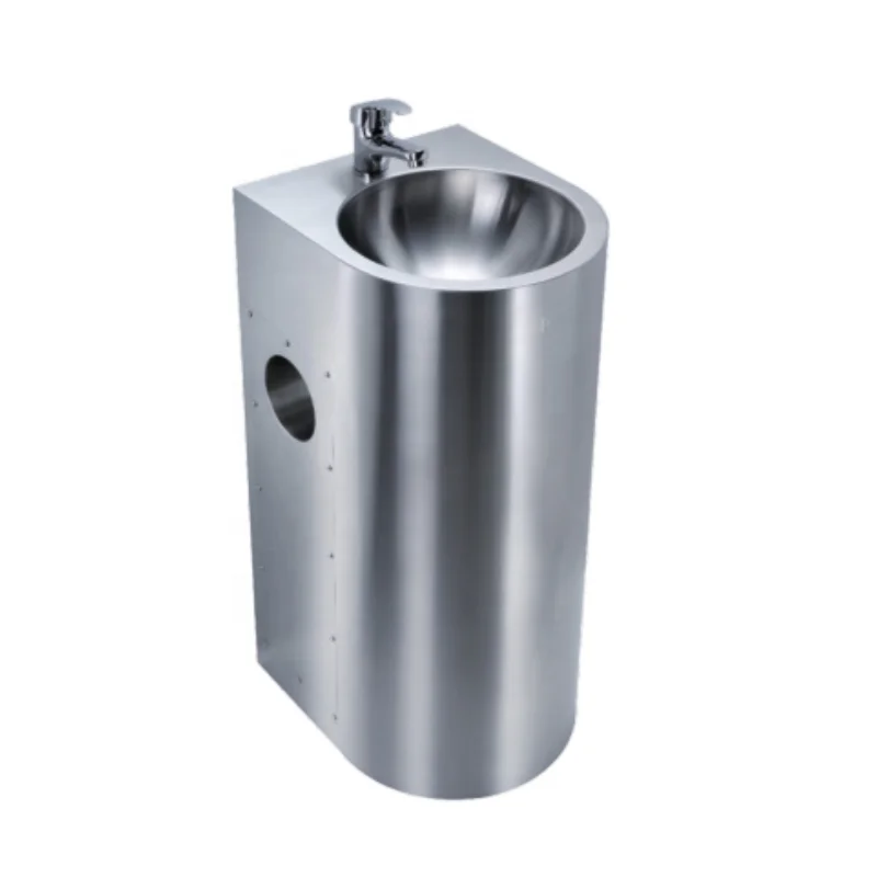 Modern Commercial 304 Stainless Steel Sink Bathroom Restaurant Wash Basin Custom Size Sink with Faucet