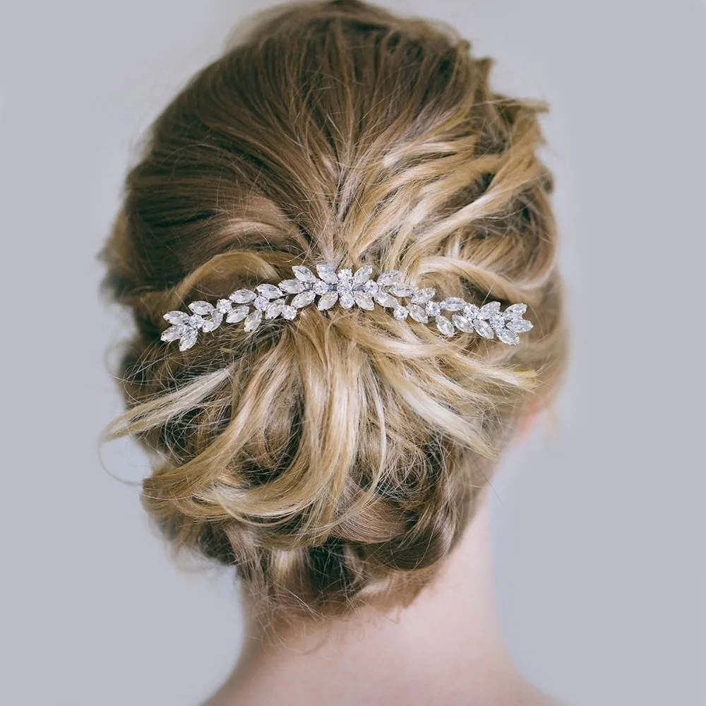 

Retro Silver Toothed Insert Comb Gold Geometric Rhinestone Hairpin Hairstyle Tools Headdress Hair Clip Bride