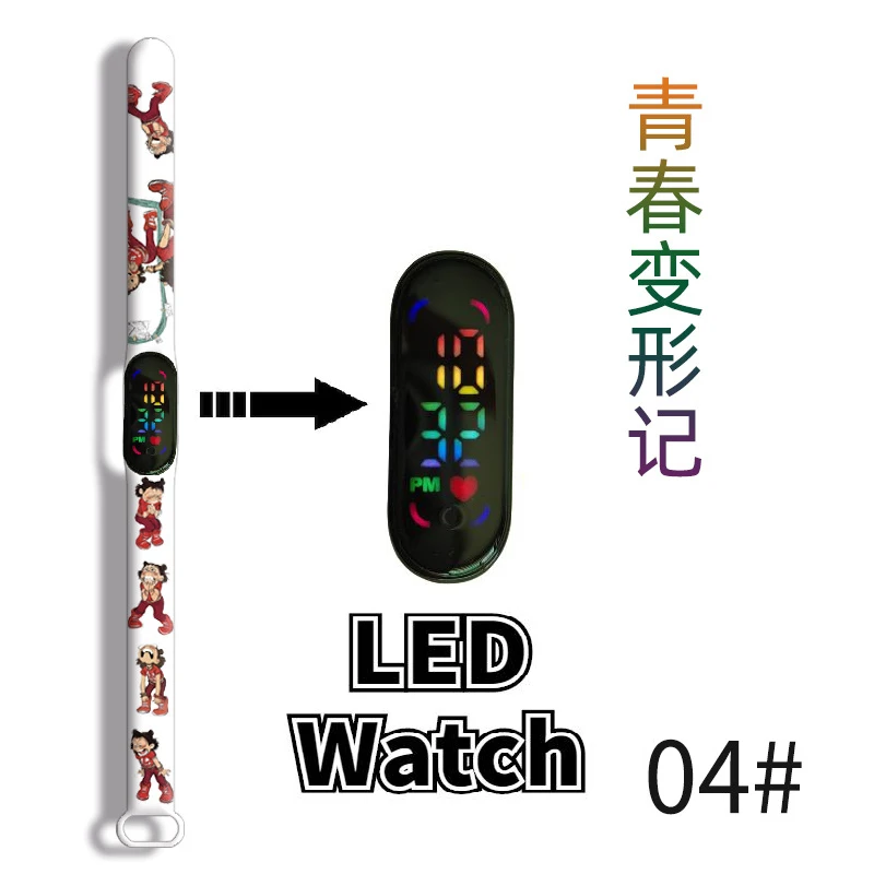 子供用時計,子供用時計,赤い時計,シリコン,Mi LED,防水