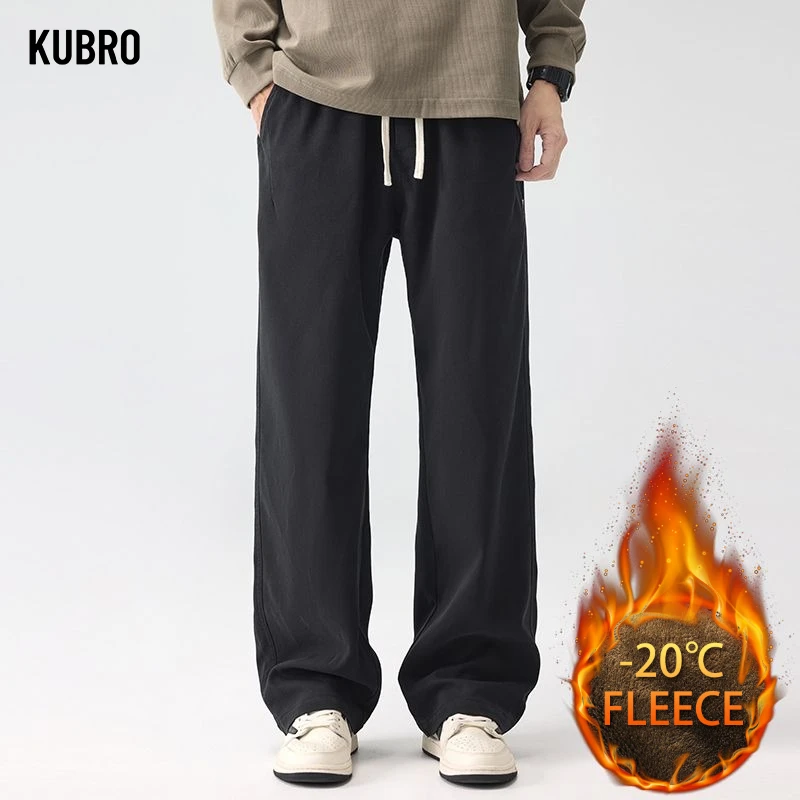 

Men's New Style Straight-Fit Slim Comfort Stretch Loose Fleece Tapered Autumn and Winter Casual Pants Casual Pants for Men