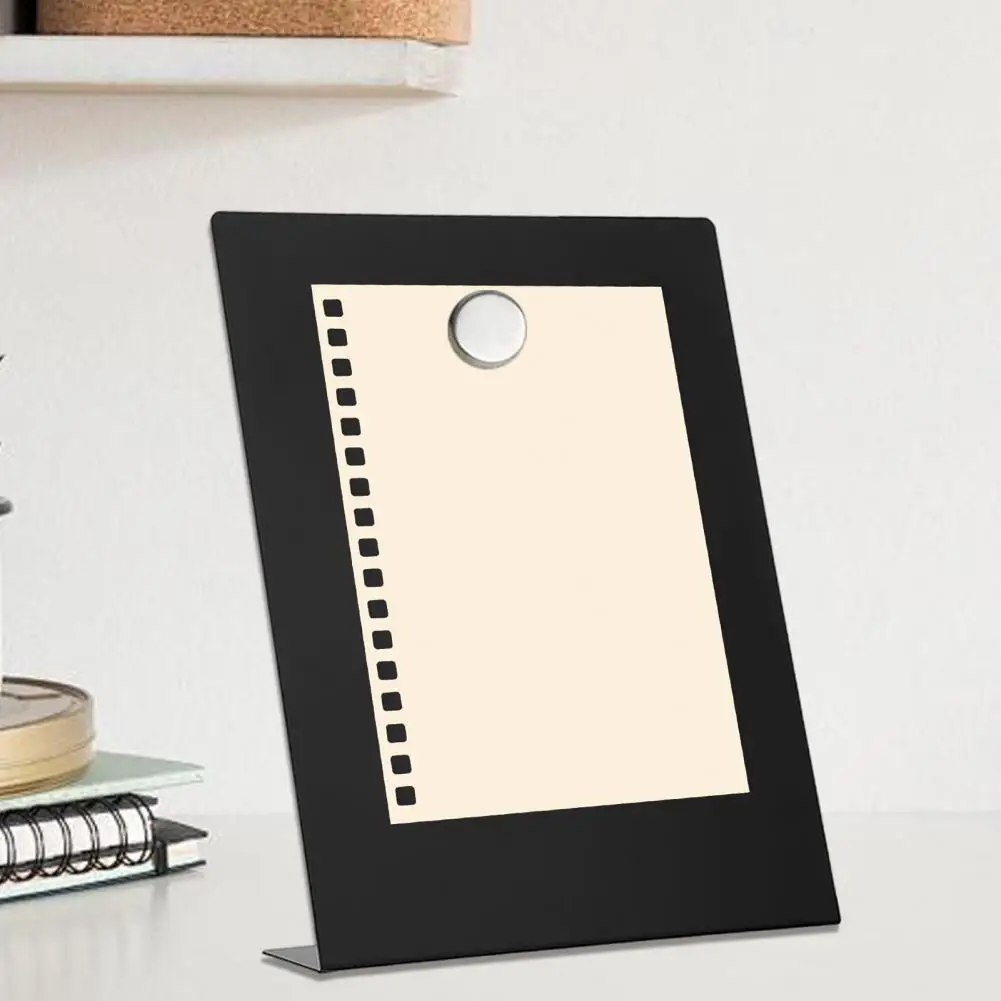 Easy Write Erase Board Metal Memo Board with Magnetic Surface for Office Home Use Desktop Display Stand for Notes for Memos