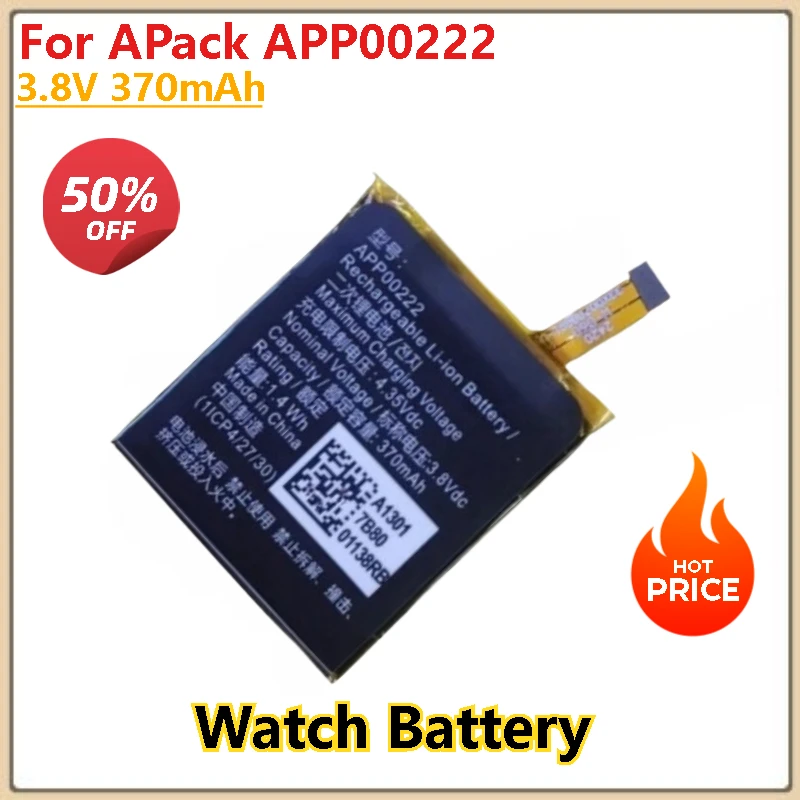

2Pcs 3.8V 370mAh Watch Battery for APack APP00222 Smart Watches Batteries Brand-New High Quality