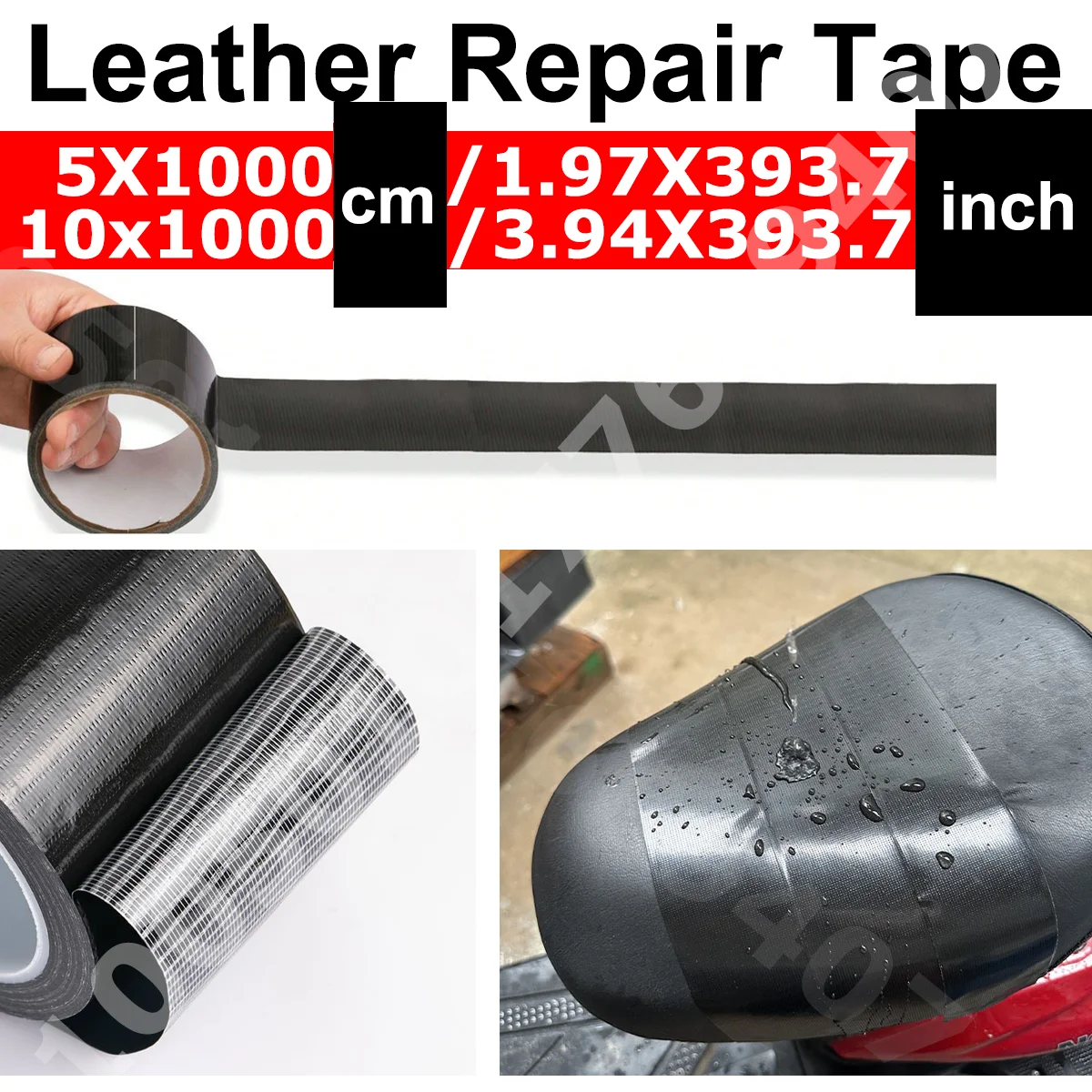 

Black Cloth-based Adhesive Tape Is Used For Cushion Repair Leather Seat Sofa Leak Repair Leather Wear-resistant Repair Tape