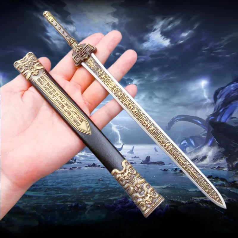 

11in/28cm Naraka Katana Metal Chinese Xuan Yuan Sword Ninja Knife Blade Real Size Japanese Naraka Katana Samurai Sabre Toy Gift