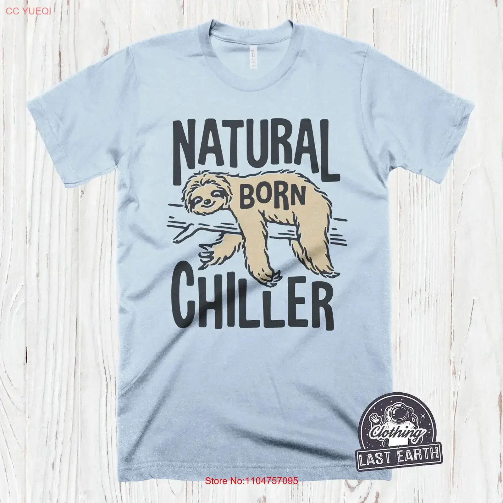 Funny Sloth T Shirt Natural Born Chiller Tree Mens Kids Animal Womens vintage Washed Breathable streetwear Stylish Slightly