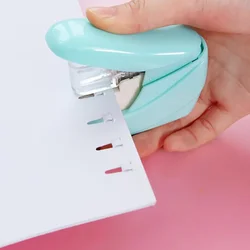 Students Stationery Nail Free Stapler Stapleless Safe Staplers 5 Sheets Capacity for Paper Binding Office Supplies Stapling Tool