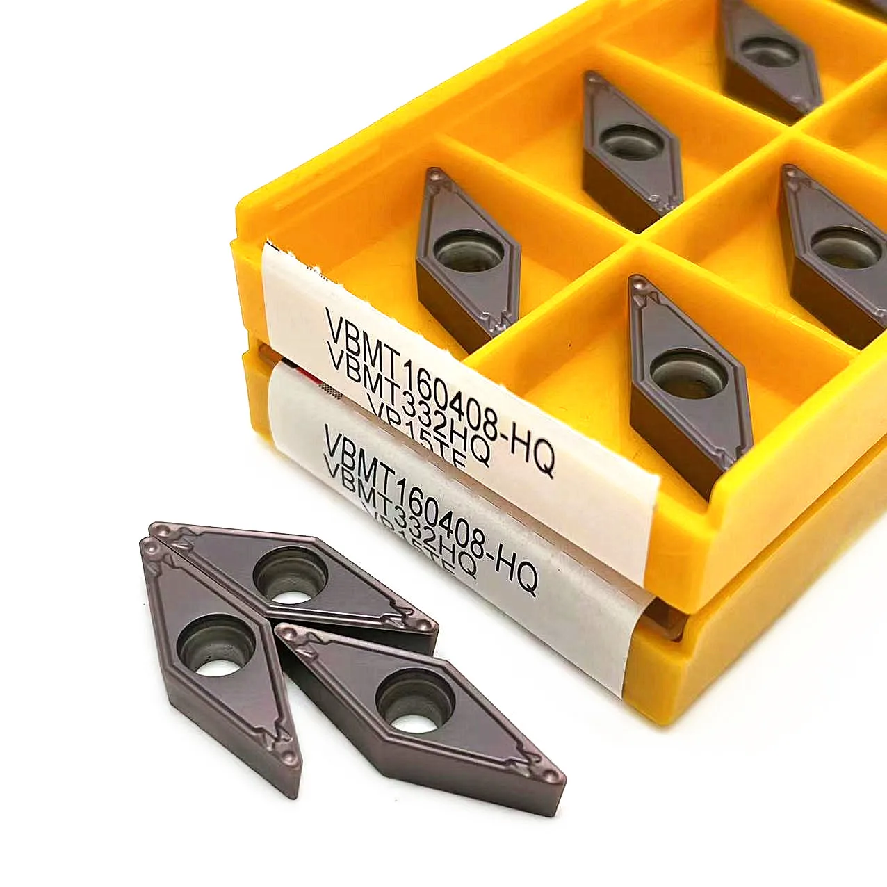 VP15TF VBMT160408 VBMT160404ใบมีดเพชรเครื่องมือกลึงภายนอก mesin bubut CNC การหมุนแทรกสำหรับเหล็กสแตนเลส VBMT160404