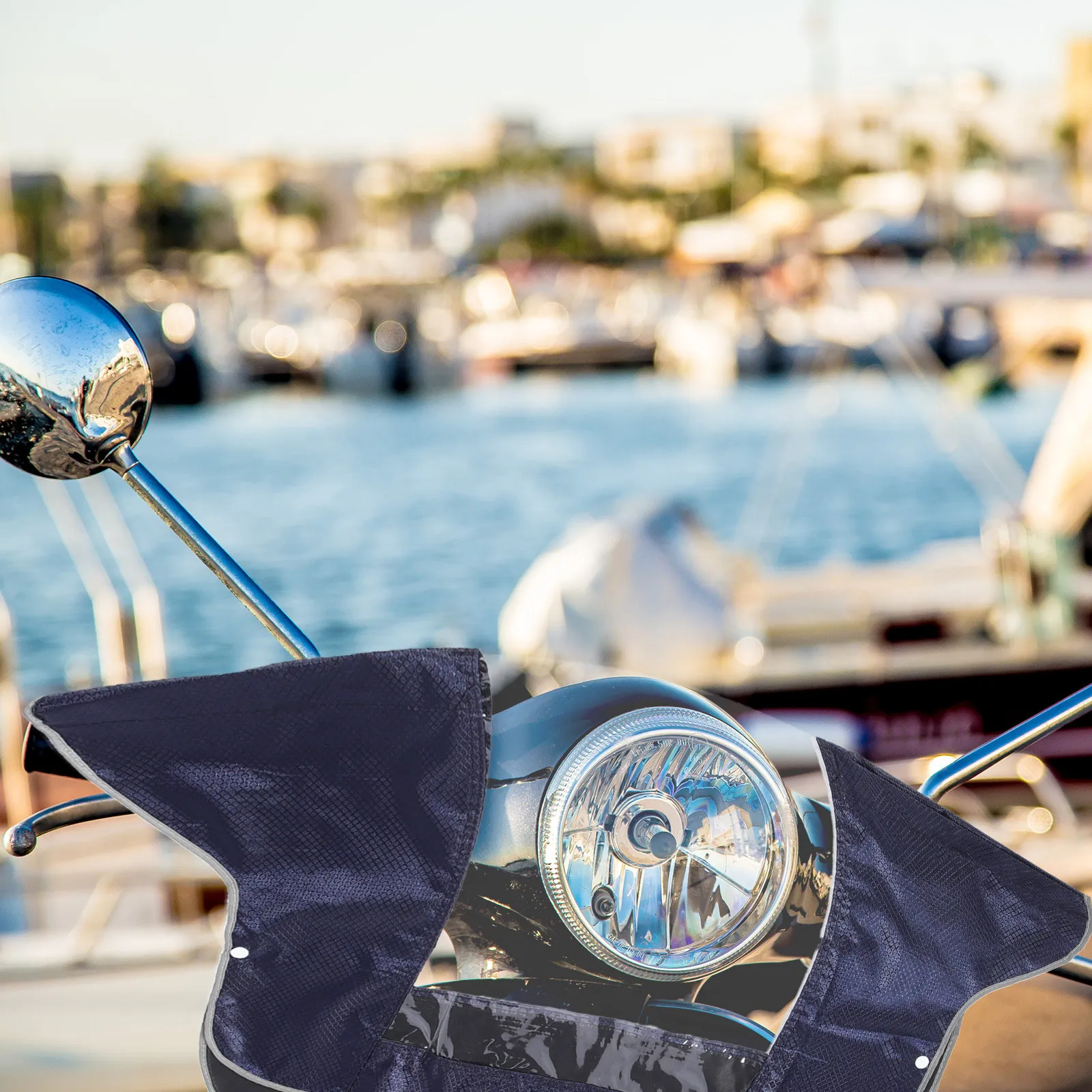 

2Pcs Control Panel Protector Waterproof Scooter Tiller Cover Rainproof Oxford Fabric Clear Window Dashboard 29.8x17.68