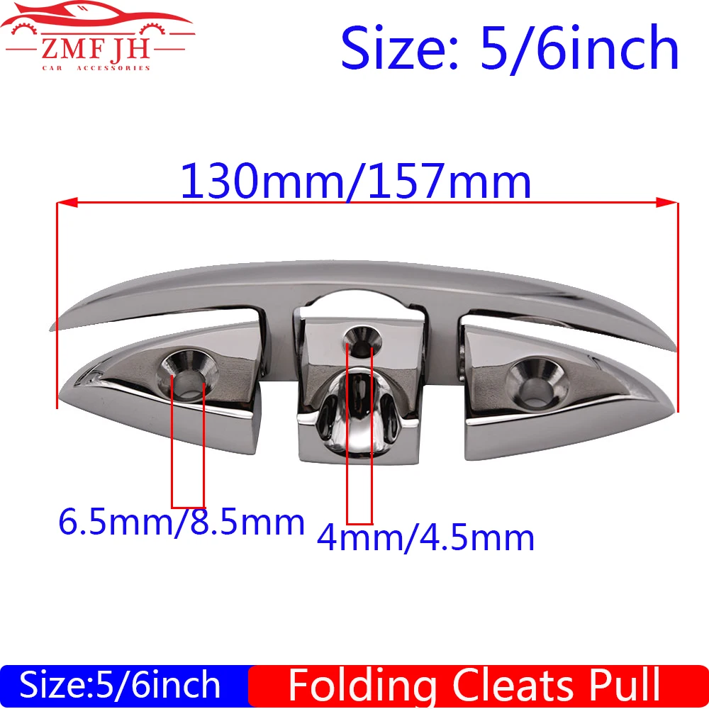 

5" 6" Boat Ship Mooring Dock Neat Cleat Marine Deck Push-Pull 316 Stainless Steel Mooring Cleat Marine Boat Yacht Bollard Access