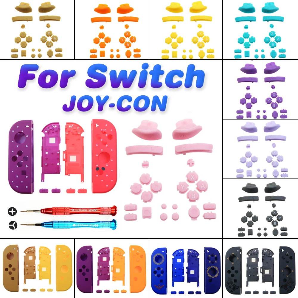 

1Set Housing Shell Case For Switch Joy-Con NS Controller L R Button Key ABXY Direction Button DIY For Nintend Switch Replacement