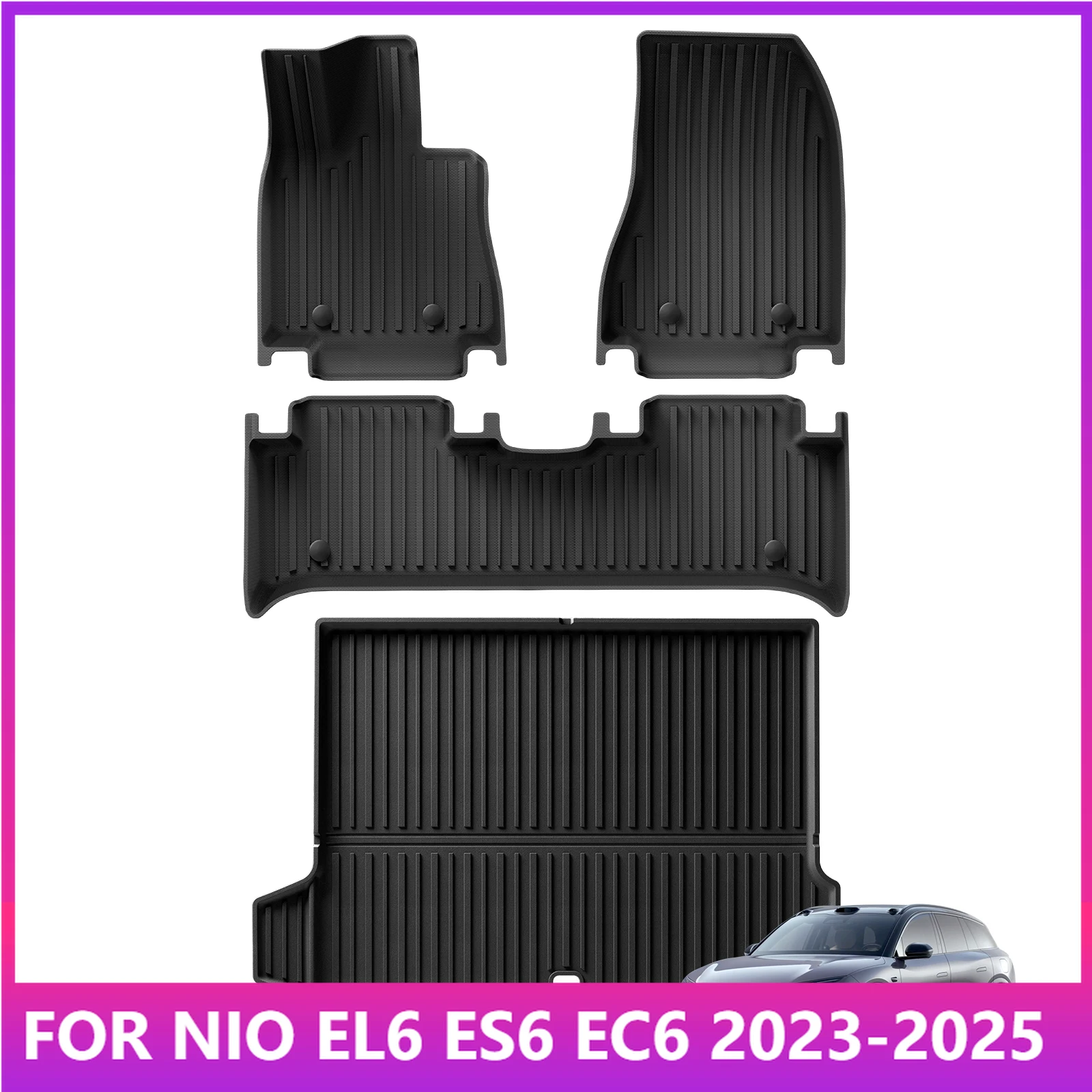 

Коврики для NIO EL6 ES6 EC6 2023-2025 Автомобильные коврики Коврик в багажник TPE 3D Набор ковриков для ног Аксессуары Левый руль