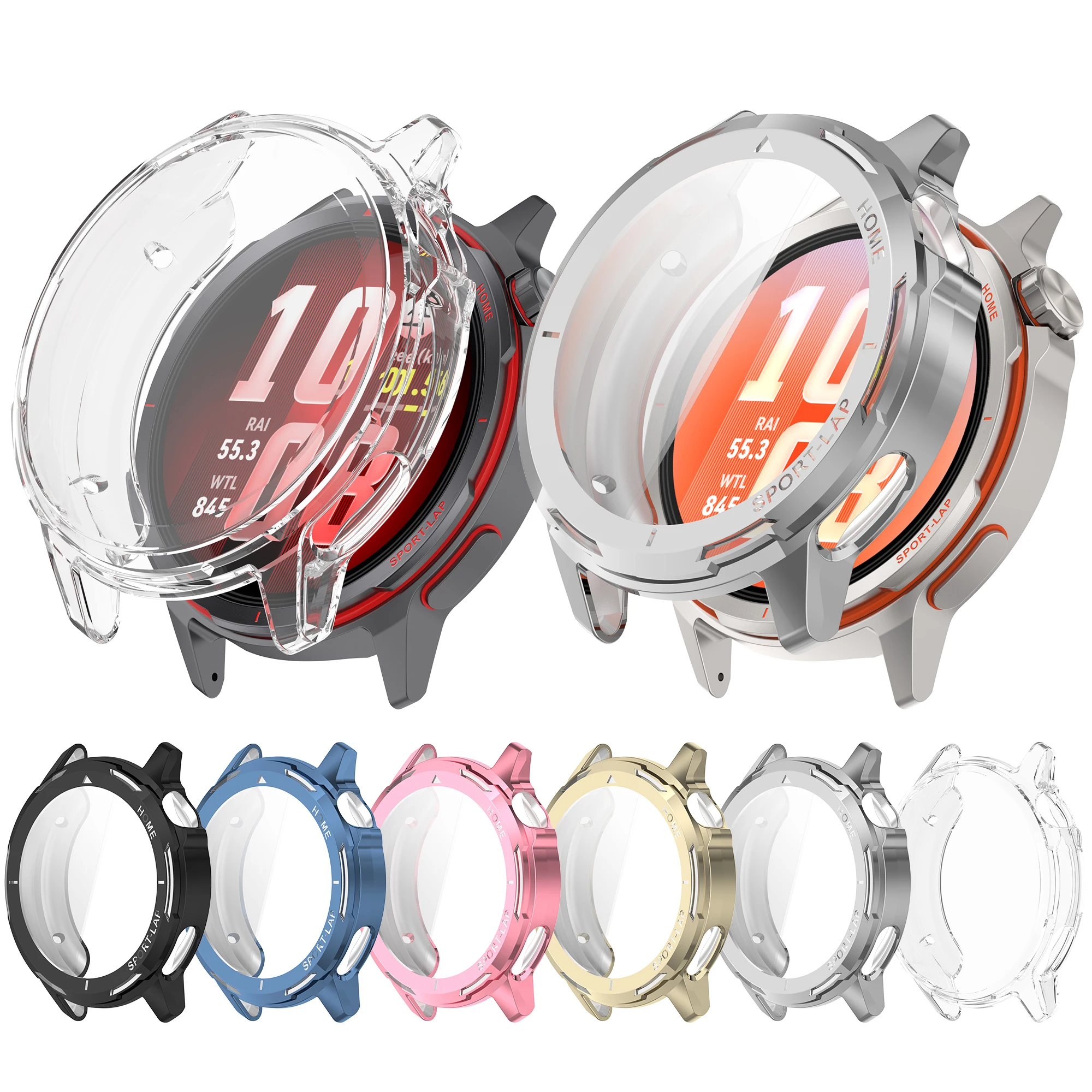Schutzhülle mit gehärtetem Glas für Huawei Watch GT Runner 2 Shell Protector Watch Schutzabdeckung mit Film