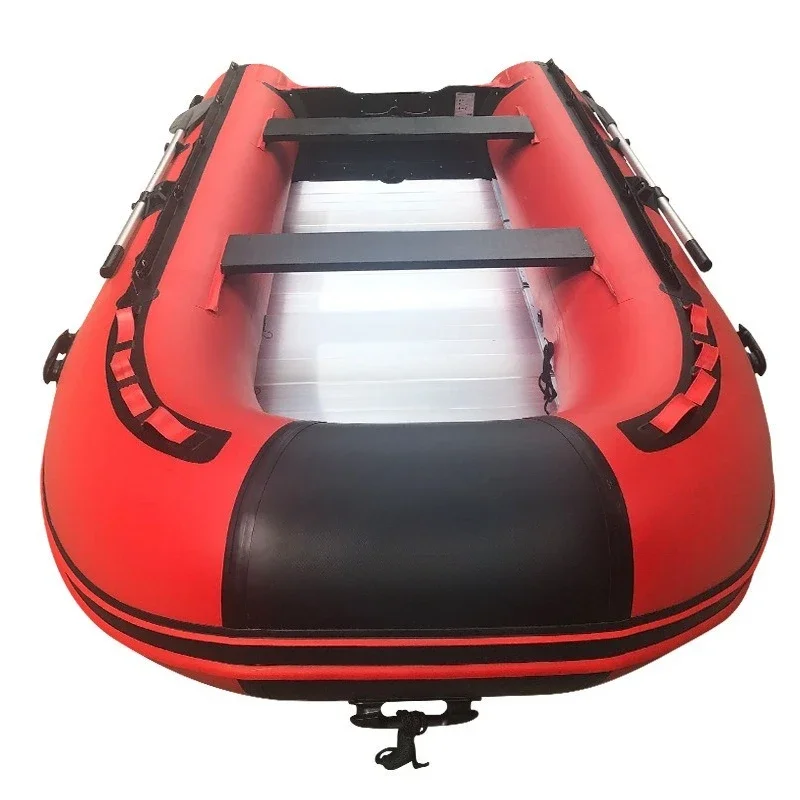 Thickened aluminum alloy bottom rubber boat flood control rescue assault boat inflatable lifeboat