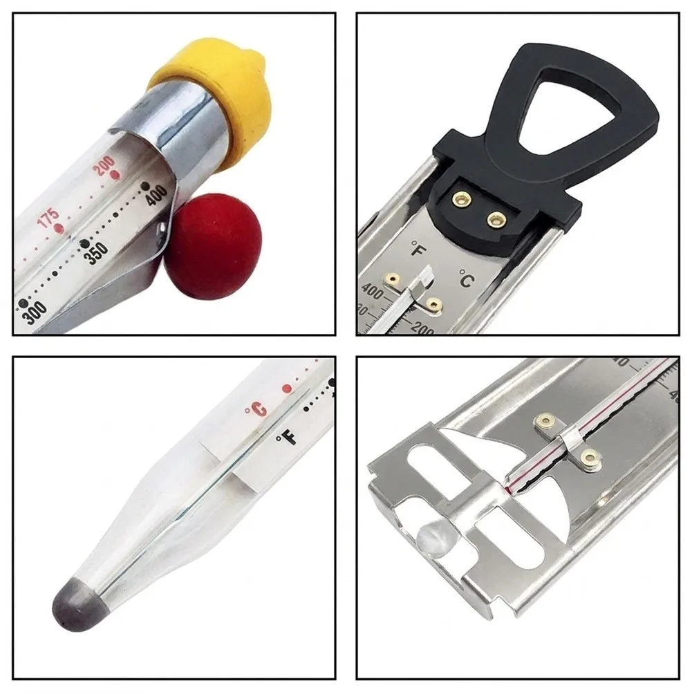 Electronic Food Thermometer with Pot Clip for HFor ands Free Use CFor ChocolFor ate Tempering 40C-200C StFor ainless Steel
