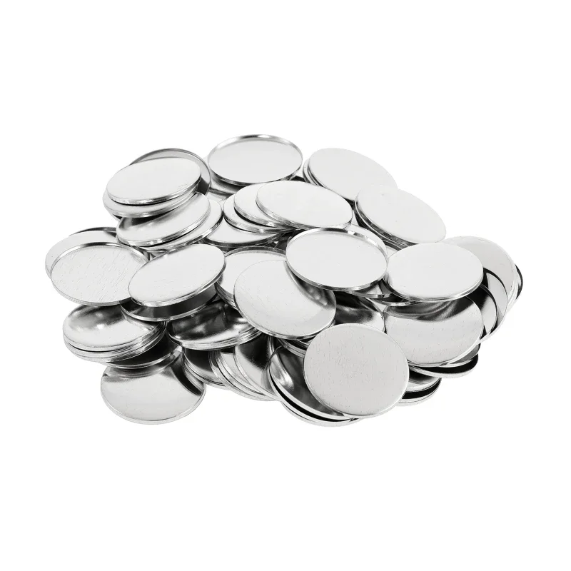 100PCS Blank Plastic/Metal Button Making Supplies 44mm 58mm Button Parts for DIY Making Keychain Key Rings Accessories view 2