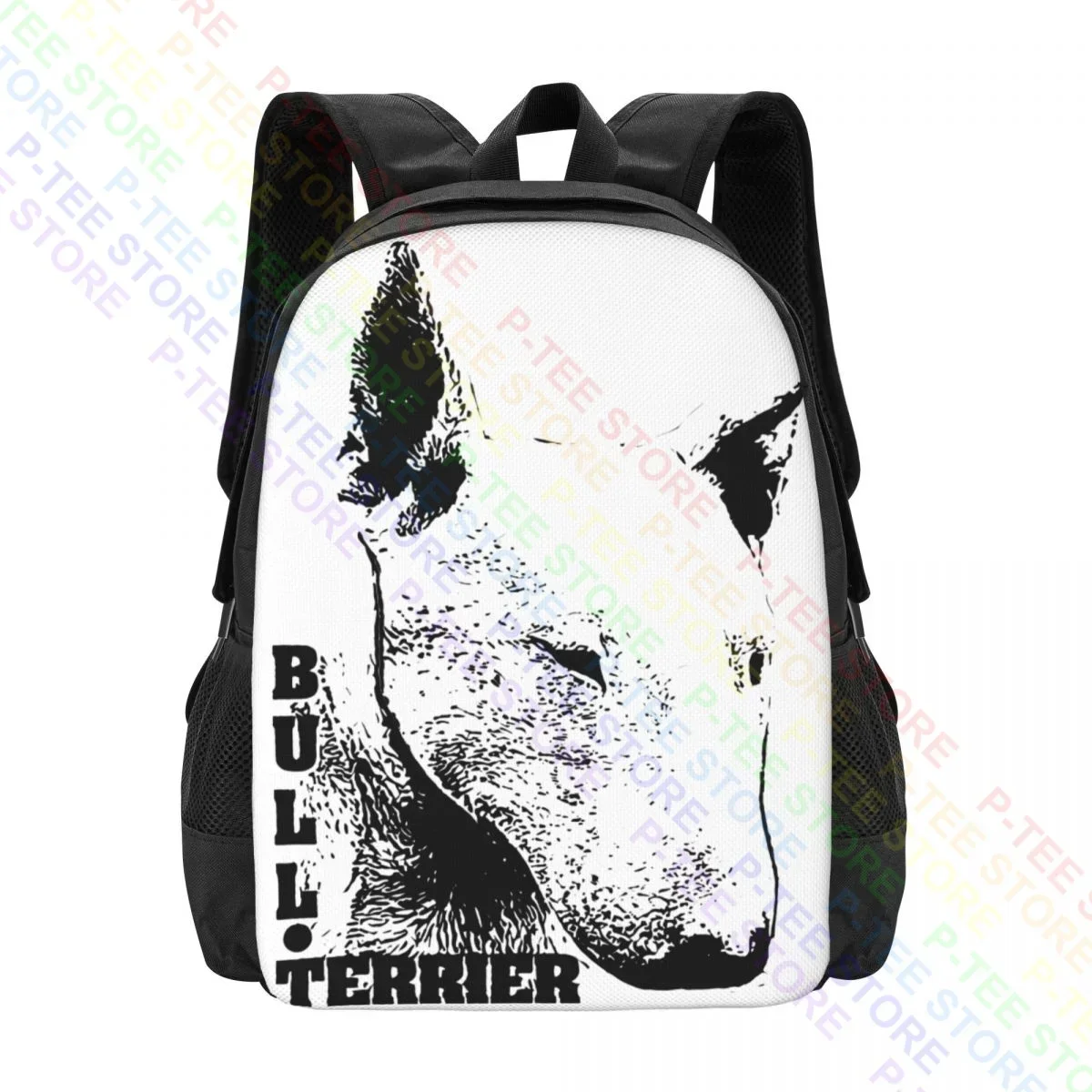 Bull Terrier Head Dog DesignBackpack Large Capacity Fashion Personalised