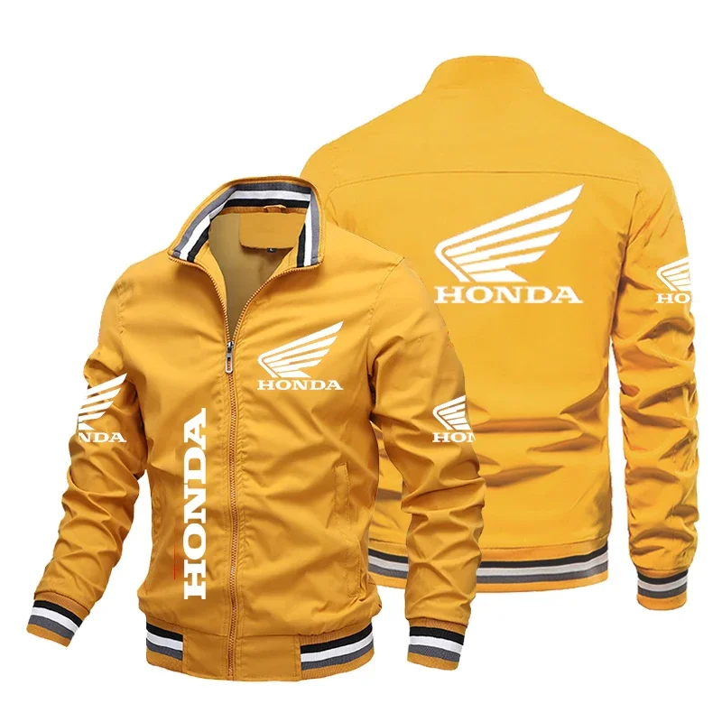 Chaqueta con estampado de logotipo de ala de coche Honda para hombre, cortavientos, equipo de motociclista de carreras, ropa de carreras Honda,