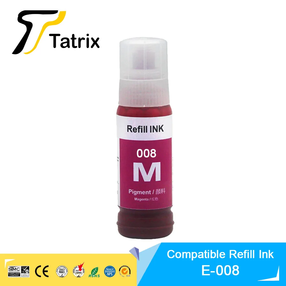 Imagem -05 - Tatrix 008 Cor Premium Compatível a Granel à Base de Água Garrafa Recarga Tinta para Epson Ecotank L6570 L15150 L15160 L6580 L6570 Impressora