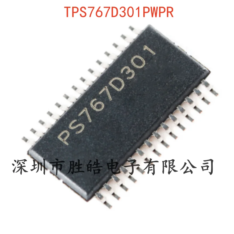 (5PCS)  NEW   TPS767D301PWPR   Dual-Channel Low-Voltage Drop Regulator Chip    HTSSOP-28   Integrated Circuit