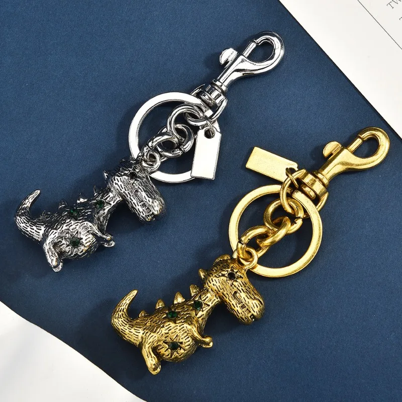 

Creative pendants, auto parts, 2025 three-dimensional dinosaur bags, keychains, metal car faucet keychains
