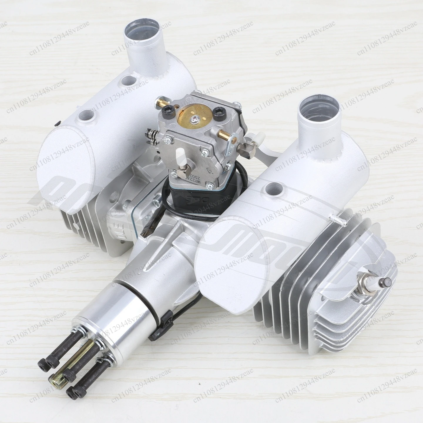 

DLE111 Model Aircraft Engine Two-cylinder Two-stroke Side Exhaust Natural Air-cooled Hand Start 111cc Displacement