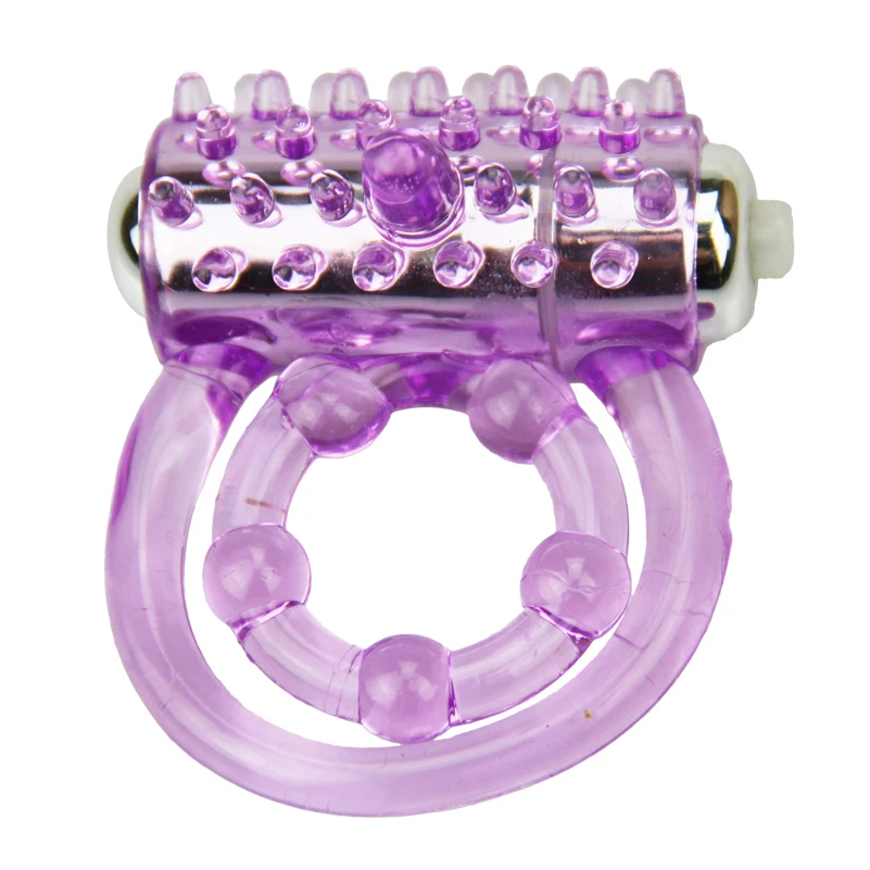 Double ring Vibrating Cockring with Ball Loop Anti Premature Ejaculation Lock  Male Sex Toy for Enhanced Pleasure penis rings
