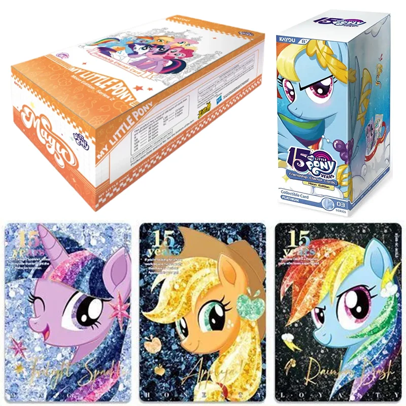 

Genuine KAYOU My Little Pony English Version Premium Collectible Cards Mystery Box Classic Anime Peripherals Kids Holiday Gifts