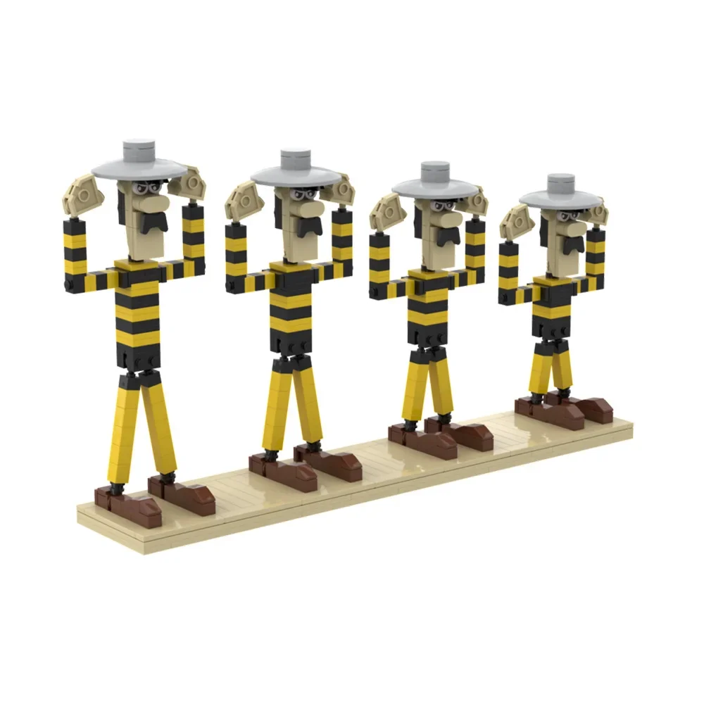 MOC Cartoon-Figuren Lucky Lukeeds Kaktus Bausteine Modell Rantanplan Ziegel Jolly Jumper Dalton Spielzeug für Kinder Geschenk