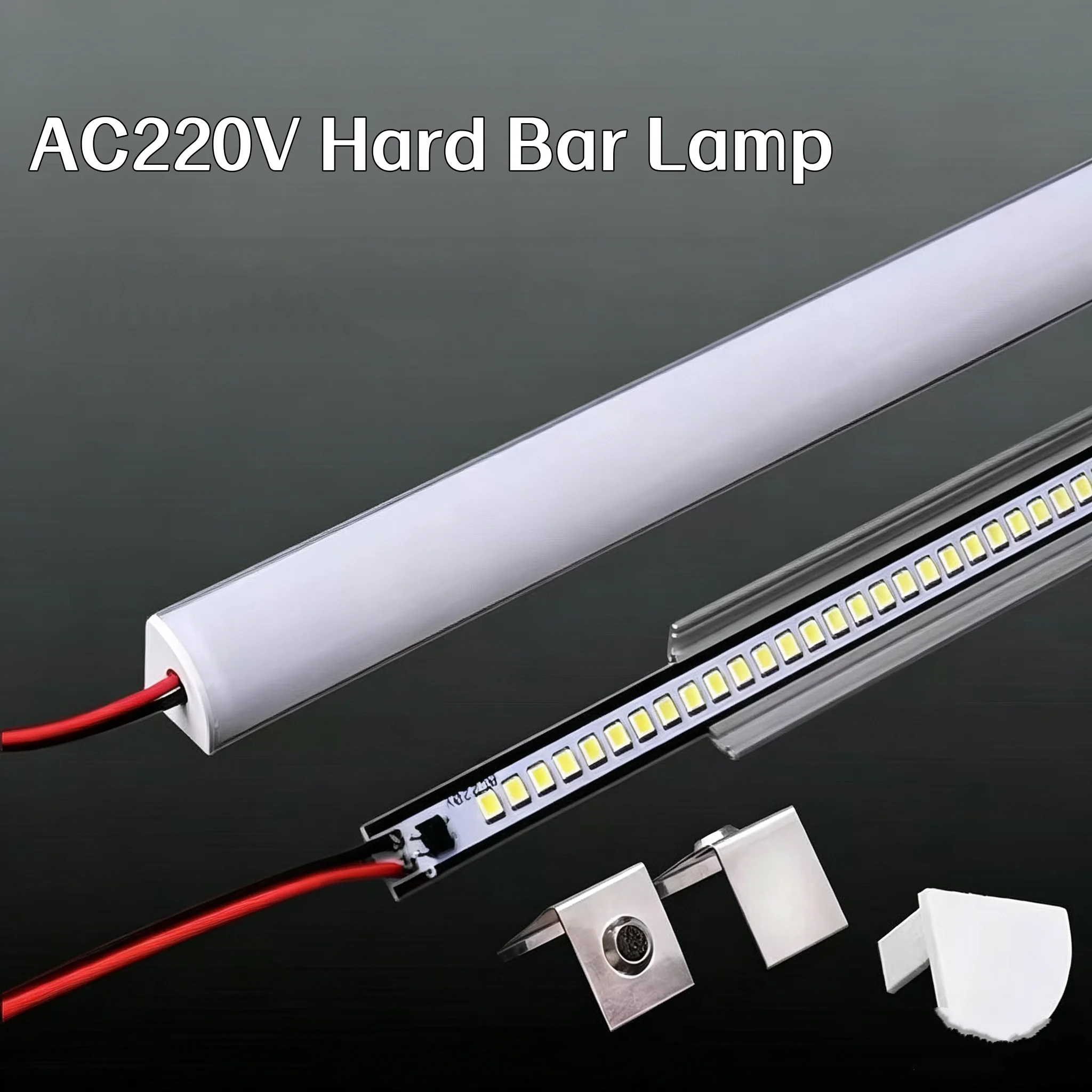 AC220V V Shaped LED Bar Lamp Aluminum Profile 90 Degree Corner Linear Strip Light For Kitchen Wine Cabinet Exhibition Showcase