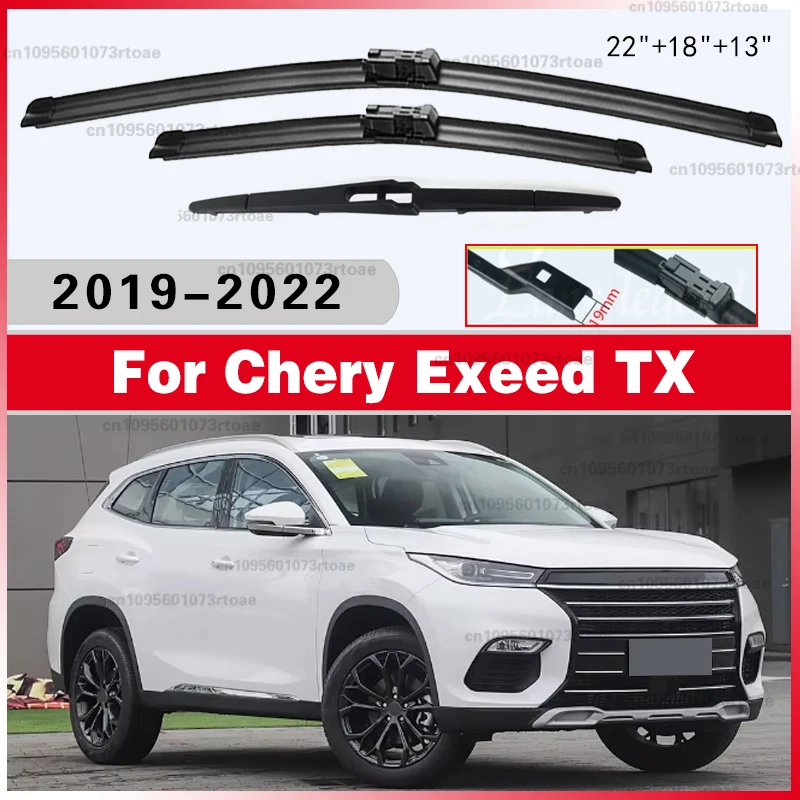 Accesorios decorativos para parabrisas, alta calidad, 22 ", 18 ", 13 ", para Chery Exeed TX 2019-2022, limpiaparabrisas delanteros y traseros, parabrisas