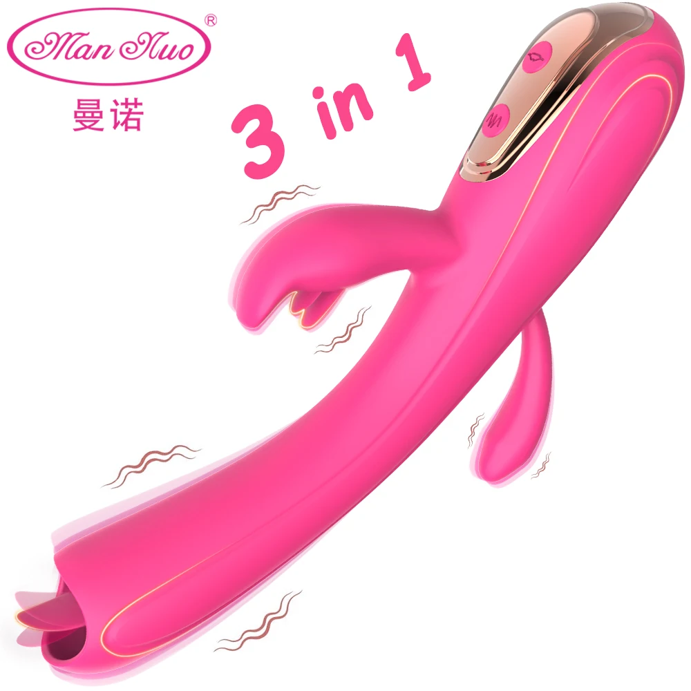 3 in1 Rabbit Anal To Vaginal Massage Dildo Vibrator Sex Toy for Women G Spot Stimulation Vibration AV Stick Safe Adult Sex Goods