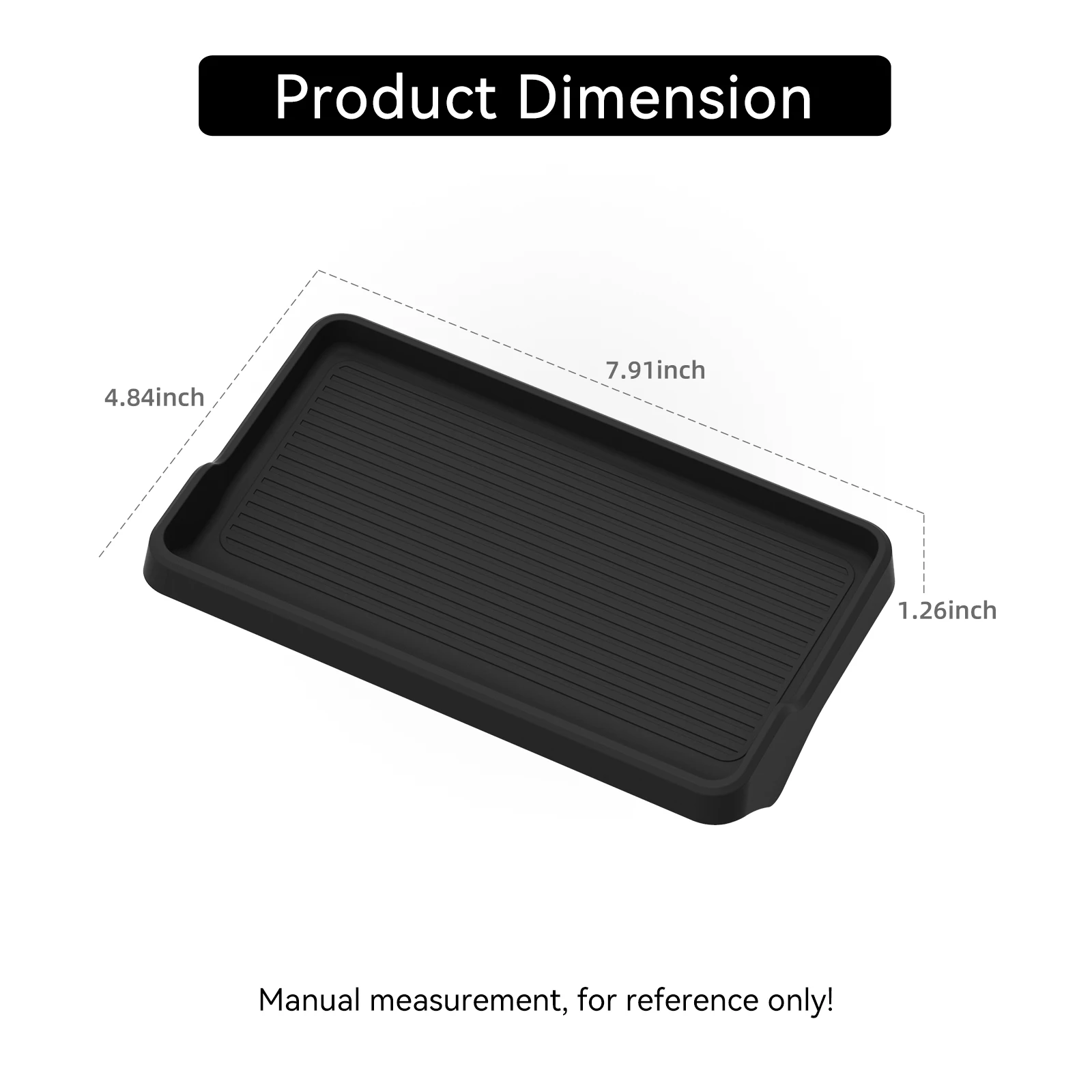 LUCKEASY for Hyundai Kona 2025 2026 Car Dashboard Storage Tray Interior Accessories  Central Control Screen Rear Storage Box