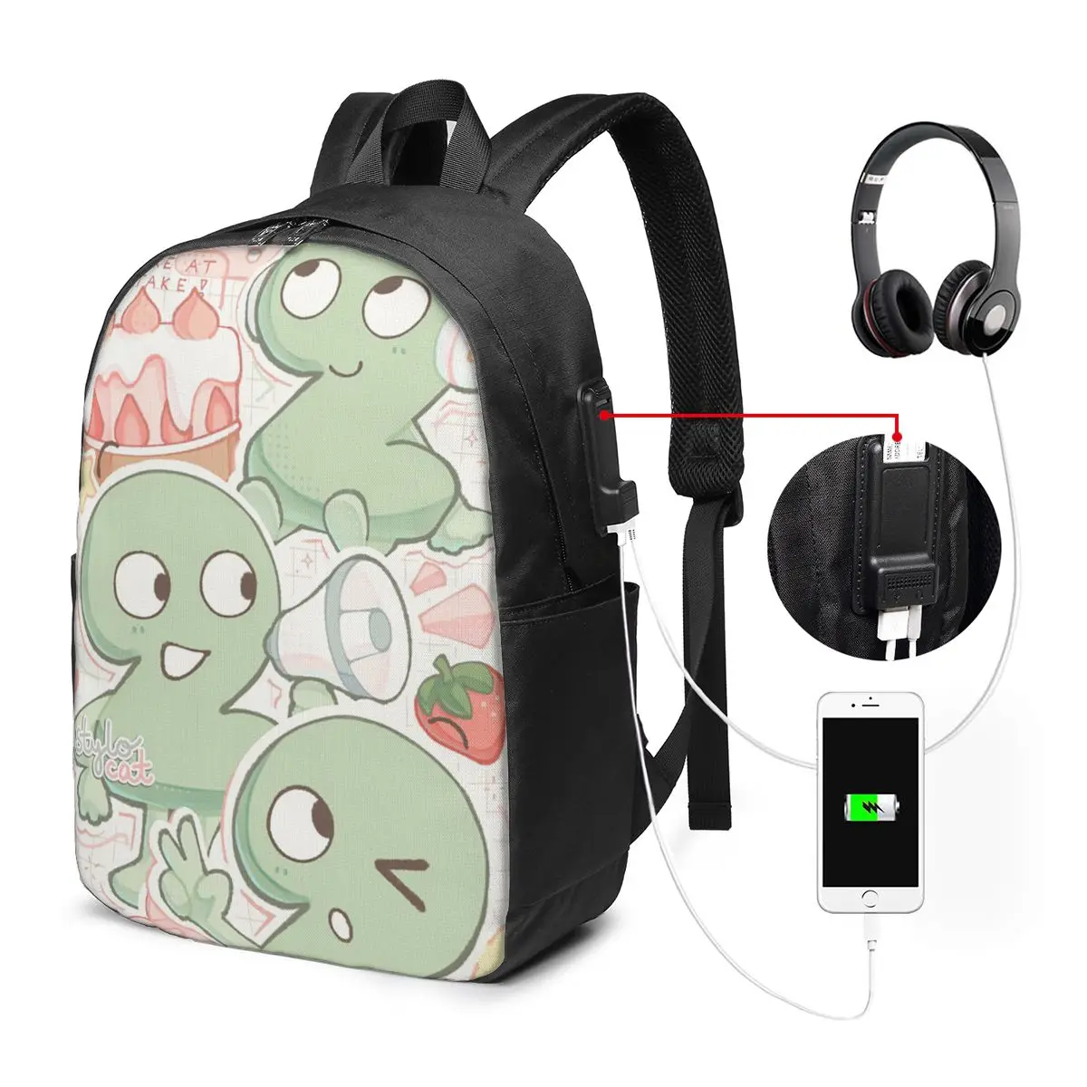 Two Tpot BFDI Backpack Travel Notebook Bag Computer College Student School Bag Laptop Shoulder Bags for Men Women
