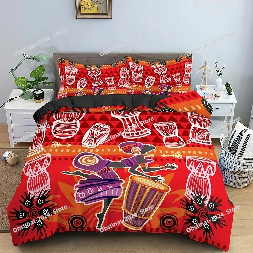 Ethnic Dancing Beautiful Woman Bedding Set Printed single Comforter Quilt Duvet Cover Pillow Case 3 Pieces Sets Kids Adult Size