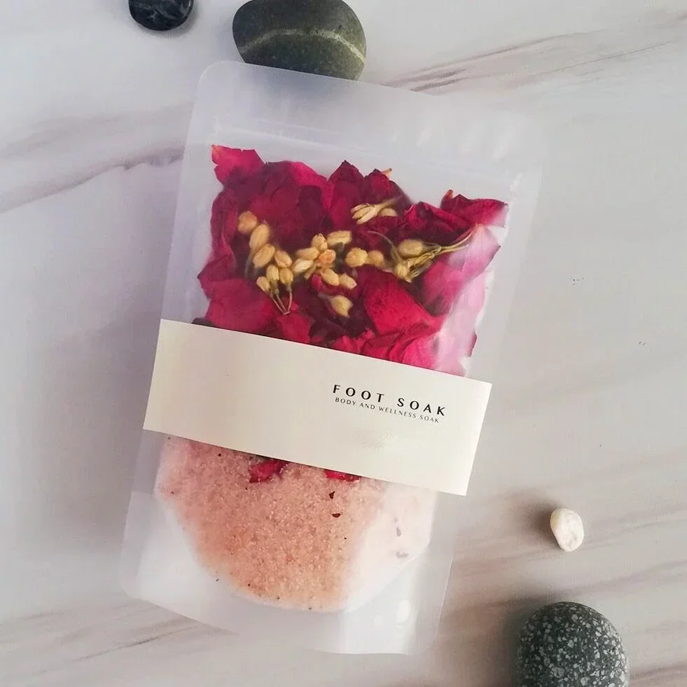 Sels de bain gIslande corporel, roche de sel de l'Himalaya, rose rouge de l'Himalaya, prévention de la pollution nucléaire, fleurs corporelles, 100g