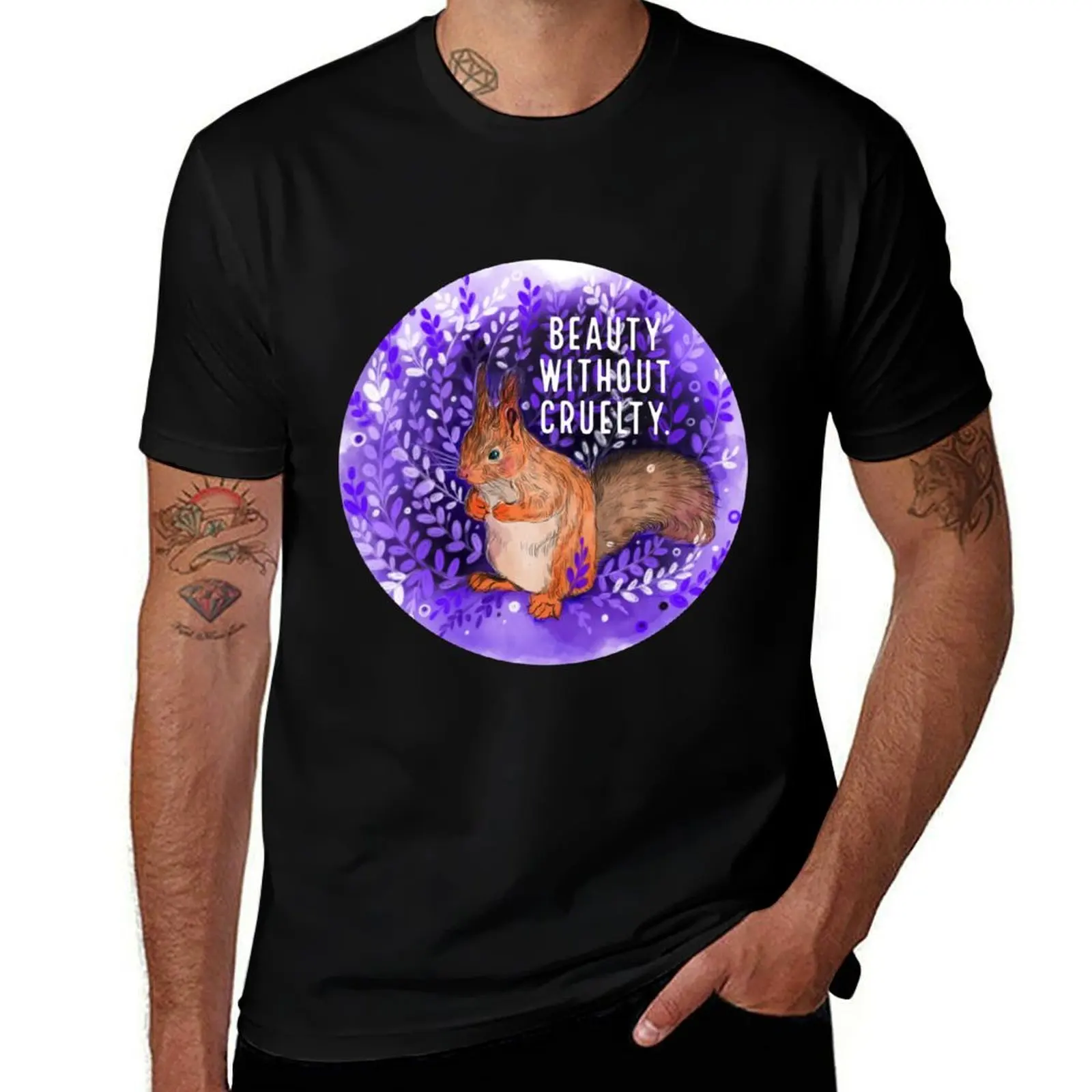 Against Animal Testing - Chipmunk T-Shirt Retro Style Print Casual Top T-Shirt