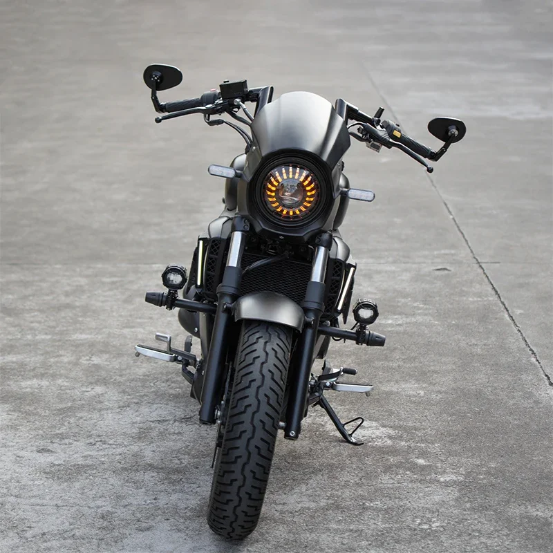 【Premium quality】Motorcycle Parts Bold No Need to Change Line Dedicated 42 Tube 7 Inches Handlebar For Haojue TR300 Cruiser