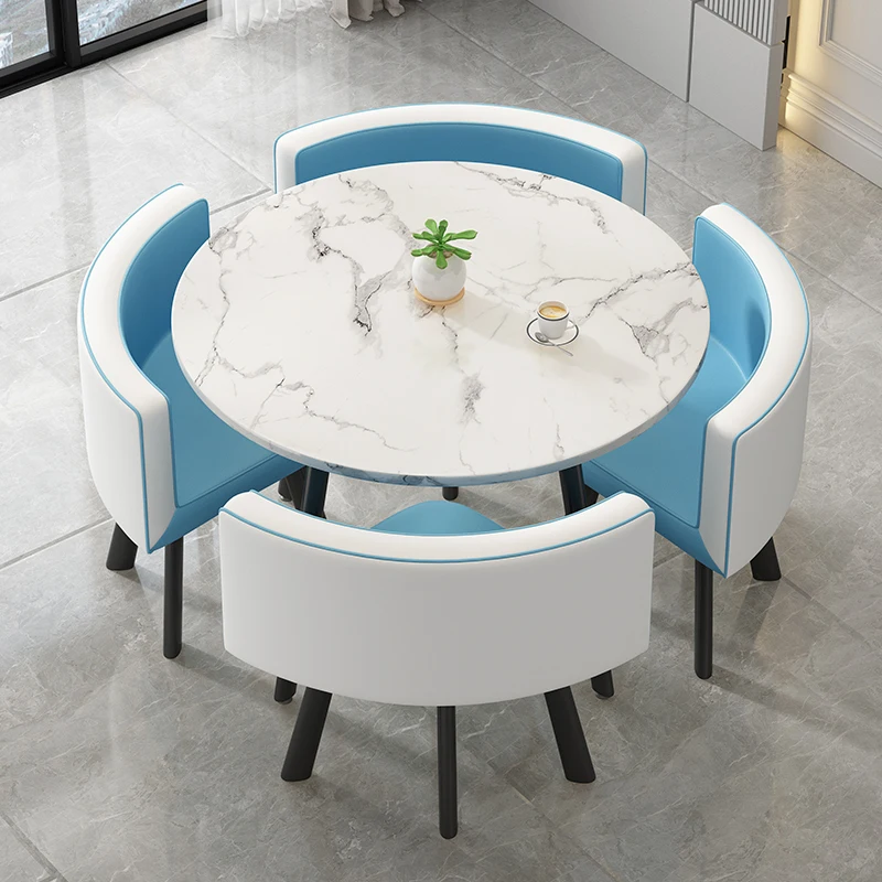 

Modern Dining Table Set 4 Chairs Table Lunch Reception Coffee Tables Free Shipping Mesas De Jantar Hoom Furniture GPF50YH