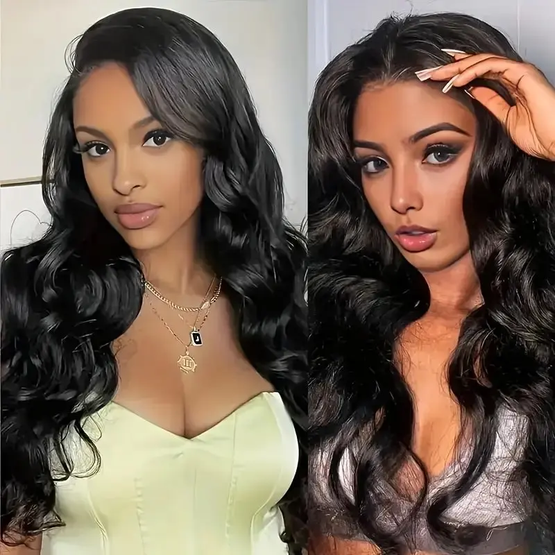 Rosabeauty Nature Color HD Body Wave 13X6 Transparent Lace Frontal Wig 13X4 Front Human Hair Glueless Wig 250 Density