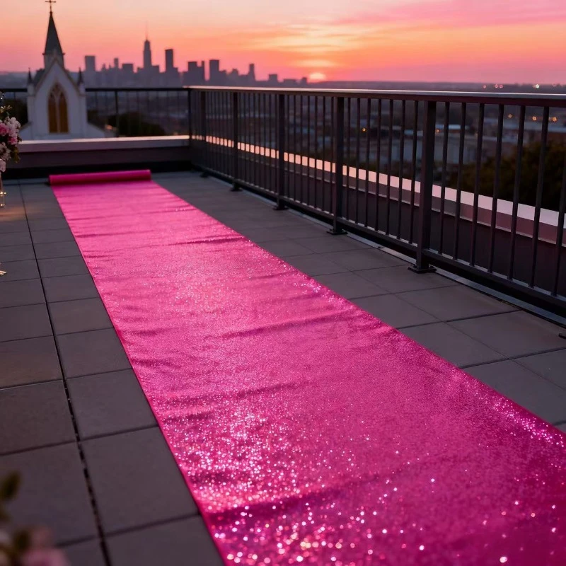 Flashing Red Carpet Runway Carpet Wedding, Christmas Thanksgiving Indoor and Outdoor Accessories, Wedding Party Corridor Carpet - view 2